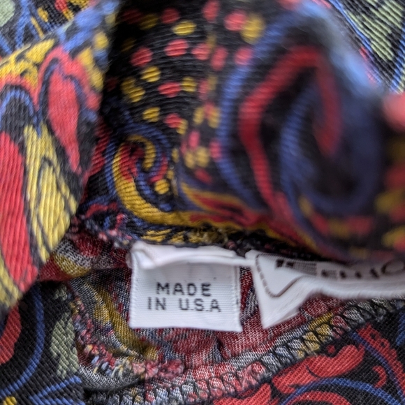 Vintage Elliott Lauren Multicolor A-Line Full 80s Retro Skirt Size 4 - Picture 7 of 11